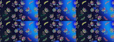 Eskiz Vintage Çiçek Deseni. Raster Kalça dokusu deseni.