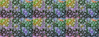 Gri çiçekli eskiz deseni, suluboya çiçek deseni, sevimli çiçek, duvar kağıdı, kart ya da kumaş için fayanslı. Raster - stok.