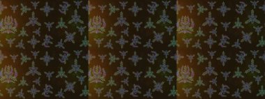 Kahverengi, gri ve yeşil renkli çiçekler. Küçük çiçekte sevimli çiçek deseni var..