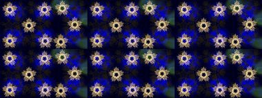 Güzel bir kış süsü. Kar taneleri koleksiyonu. Siyah, mavi ve gri kar tanelerinden izole edilmiş. Raster illüstrasyonu.