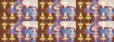 Geleneksel klasik süs. Arabesk ve çiçekli doğu raster desenleri. Arabesk ile klasik desen.