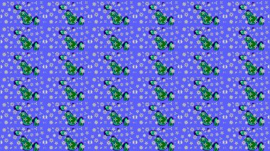 Raster düz çiçek çizim deseni. Mavi renkli çiçekler. Tasarım hediye paketi, tebrik kartları, posterler ve afiş tasarımı.