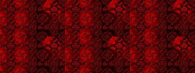 Kırmızı, siyah ve kahverengi renkler. Suluboya resim taklit Raster çizimi. El çizimi, soyut ve süslü elementler. Klasik çiçekler. Yaz çiçekleri teması.