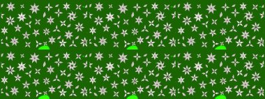 Soyut etnik raster çizim kalıbı. Kabile sanatı boho baskısı, klasik çiçek arkaplanı. Arkaplan dokusu, duvar kağıdı, yeşil renkli çiçek teması.