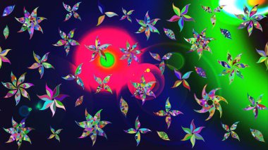 Raster illüstrasyonu. Küçük çiçekli basit bir çiçek çizimi. Gri renkli şirin çiçekler. Moda baskısı, albüm, ambalaj kağıdı, duvar kağıdı için zarif dekoratif süslemeler..