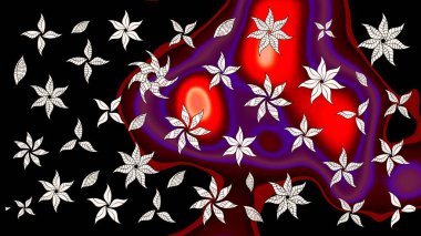 Klasik çiçek desenli. Yumuşak fayans. Paketleme, tekstil, duvar kâğıdı için çiçek eskizi. Raster 'ın taze dokusu. Yumuşak pamuk tasarımı.