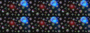 Küçük çiçekteki sevimli çiçek deseni. Güzel kumaş deseni. Güzel karalamalı çiçek desenli çizim. Raster illüstrasyonu.