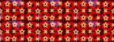 Kırmızı, kahverengi ve turuncu kar tanelerinden izole edilmiş. Renkli kar taneleri Raster çizimi. Güzel kış süsleri..