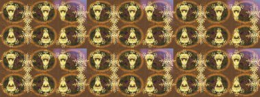 Kahverengi renkli çiçekler. Tropik çiçek desenleri. Raster illüstrasyonu.