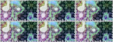 Mavi renklere karalamalar çizen kusursuz çiçek deseni. Raster illüstrasyonu.