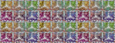 Kusursuz çiçek deseni. Tarafsız renklerde çiçekler. Asya tekstil tarzında. Renkli Bahar Temalı Kusursuz Arkaplan. Raster illüstrasyonu. Düz Çiçek Elementleri Tasarımı.