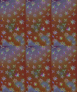 Kahverengi renkli çiçekler. Kumaş desenli papatya çiçekleri ayrıntıları.