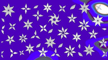 Renkli Bahar Teması eskiz kalıbı. Düz Çiçek Elementleri Tasarımı. Çiçek desenli eskiz, yaz çiçekleri. Mor renkte çiçekler.