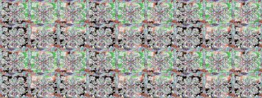 Vadinin çiçekleri tarafsız renklerde. Raster dikişsiz çiçek deseni.