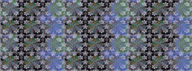 Çiçeksiz arka plan. Raster illüstrasyonu. Şatafatlı bahar bahçesi dokusu. Çiçek deseni.