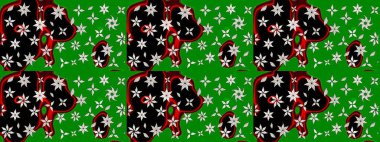 Modern stil dokusu. Çiçek desenli raster, yeşil çizgi grafik deseni soyut raster arkaplan.