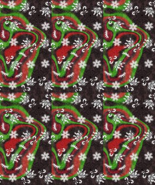 Küçük çiçekteki sevimli çiçek deseni. Kahverengi renklerde. Soyut çiçek çizim kalıbı arka planı. Raster deseni. Raster illüstrasyonu.