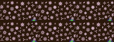 Güzel kumaş deseni. Düz Çiçek Elementleri Tasarımı. Raster illüstrasyonundaki çiçek desenli çizim. Renkli Bahar Teması çizim şablonu.