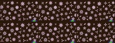 Güzel kumaş deseni. Düz Çiçek Elementleri Tasarımı. Raster illüstrasyonundaki çiçek desenli çizim. Renkli Bahar Teması çizim şablonu.