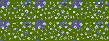 Manzaralı çiçek deseni. Çiçek kompozisyonu, el boyası, hassas şablon. Üst manzara, yumuşak yeşil renk tarzı. Sevgililer günü ve tebrik kartı konsepti için şık bir davet.