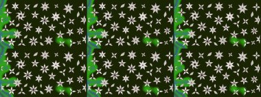 Raster deseni. Bahar çiçekleri dallı desen, gri renkler çiçekli siluet.