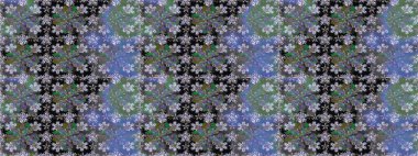 Çiçeksiz arka plan. Raster illüstrasyonu. Şatafatlı bahar bahçesi dokusu. Çiçek deseni.