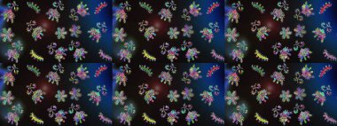 Renkli elementlerle Raster ilginç desen.