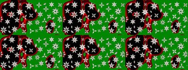 Modern stil dokusu. Çiçek desenli raster, yeşil çizgi grafik deseni soyut raster arkaplan.