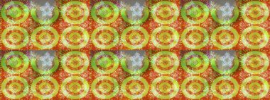 Son moda kar taneleri ve elementler onun kartlarını gösteriyor. Modern tasarım posteri, kapak, turuncu, yeşil ve sarı renkli kart tasarımı. Retro stil dokusu, şablon kış elementleri. Kar taneleri tasarımı.