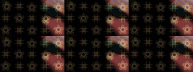 Siyah, kahverengi ve gri renkli kar taneleri. Kar tanesi raster deseni. Renkli arka planda izole tatlı kar taneleri. Raster illüstrasyonu.