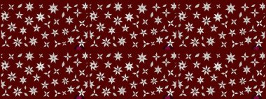 Küçük çiçekteki sevimli çiçek deseni. Kırmızı renkte çiçekler. Raster illüstrasyonu.