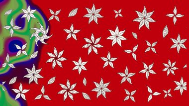 Sabıka fotoğraflarında, bebek kıyafetlerinde, duvar kâğıtlarında, paket kutularında falan kullanılabilir. Zarif, parlak ve kırmızı çiçek desenli eskiz. Raster..