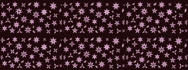 Raster illüstrasyonu. Tekstil veya kitap kapakları, imalat, duvar kağıtları, baskı, hediye paketi ve yapıştırma kitabı için çiçek eskizi geçmişi. Küçük ölçekli çiçeklerdeki basit sevimli desen.