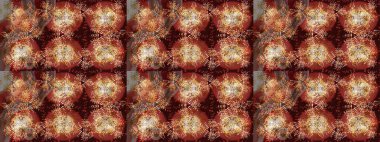 Kahverengi, kırmızı ve bej renkli kar taneleri. Renkli arka planda izole tatlı kar taneleri. Raster illüstrasyonu. Kar tanesi raster deseni.