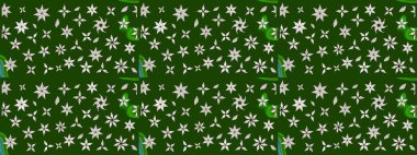 Çiçekli yaz çiçekleri. Küçük çiçekte güzel bir desen. Küçük renkli çiçekler. Moda baskıları için zarif bir şablon. Motley illüstrasyonu. Çizim.