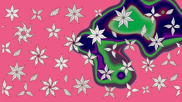 Güzel suluboya yaz çiçekleri deseni..