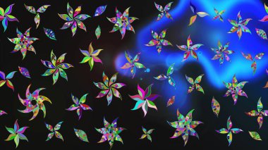 Süslü kumaş deseni. Çiçekli çiçek deseni, suluboya. Raster deseni.