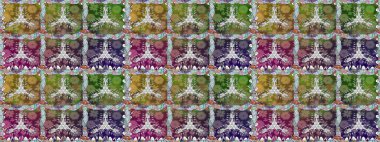 Çiçekleri, deniz kabukları, mandalaları ve suluboya efektleriyle donanma geçmişi. Kusursuz etnik tasarım. Yatak çarşafları, ceket, paket tasarımı, kumaş ve moda kavramları için tekstil baskısı.