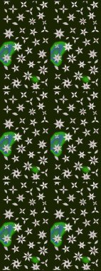 Çiçeğin suluboya çizimlerinin mükemmel deseni. Suluboya çizim kalıbı. Raster illüstrasyonu. Moda baskısı. Eski model. Dekorasyon ve tasarım için güzel desen.