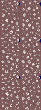 Kahverengi renkte çiçek eskizi. Raster illüstrasyonu. Kahverengi renkli çiçekler. Çiçek deseni. Şatafatlı bahar bahçesi dokusu.