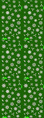 Raster düz çiçek çizim deseni. Yeşil renkli çiçekler. Tasarım hediye paketi, tebrik kartları, posterler ve afiş tasarımı.