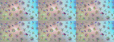 Çiçekli yumuşak bir eskiz şekli. Raster çiçekleri klasik tarzda çizilmiş. Tarafsız renklerde bahar çiçekleri. Raster illüstrasyonu.