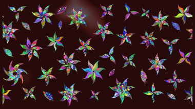 Çiçekler suluboya tarzında kahverengi renkte. Kahverengi renkte çiçekler olan çiçek deseni çiz.