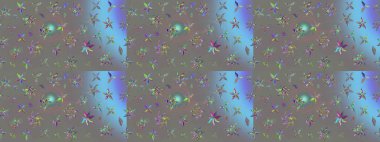 Çiçekli çiçek deseni, suluboya. Raster deseni. Küçük çiçekte güzel bir çiçek deseni..