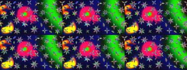 Gri renkli çiçekler. Renkli bahar temalı eskiz kalıbı. Düz Çiçek Elementleri Tasarım Raster illüstrasyonu. Çiçekli çiçek deseni, suluboya..