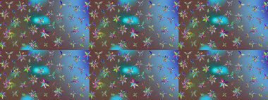 Raster illüstrasyonu. Küçük çaplı çiçeklerdeki basit şirin desenler. Tekstil veya kitap kapakları, imalat, duvar kağıtları, baskı, hediye paketi ve yapıştırma kitabı için çiçek eskiz geçmişi.