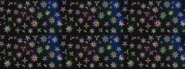 Eskiz arkaplan modeli. Gri yapraklı yabani çiçekler. Suluboya, elle çizilmiş. Raster illüstrasyonu.