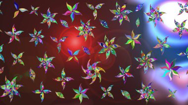 Arkaplan dokusu, duvar kağıdı, kahverengi renkli çiçek teması. Soyut etnik raster çizim kalıbı. Kabile sanatı boho baskısı, klasik çiçek arkaplanı.