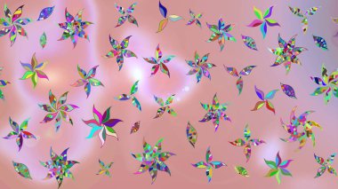 Üst manzara, yumuşak stil. Tarafsız renklerde manzaralı çiçek deseni. Sevgililer günü ve tebrik kartı konsepti için şık bir davetiye. Çiçek kompozisyonu, el boyası, hassas şablon..