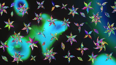 Eskiz modeli etnik tasarım. Yatak çarşafları, ceket, paket tasarımı, kumaş ve moda kavramları için tekstil baskısı. Çiçekleri, deniz kabukları, mandalaları ve suluboya efektleri olan deniz altyapısı.